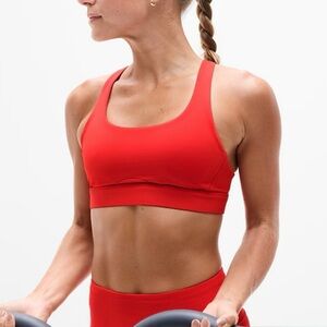 LARGE Athleta  interval  Red Sports Bra nwot